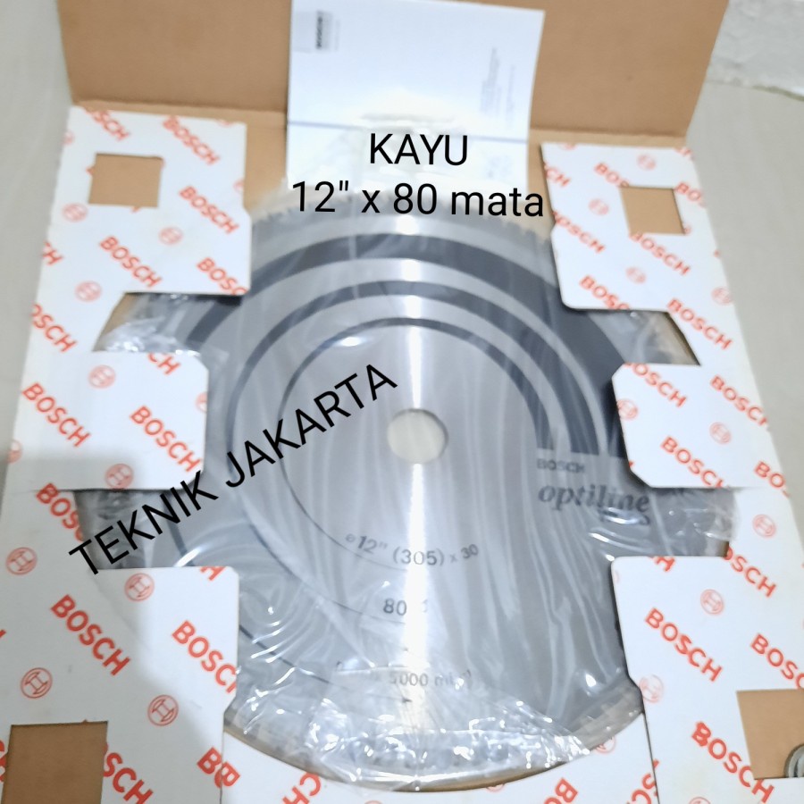 Mata gergaji kayu 12" 80 mata Circular saw Bosch