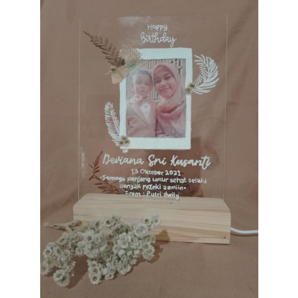 kadounik| Lampu akrilik custom + foto