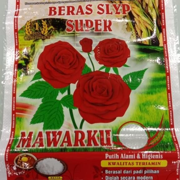 @=@=@=@=] Karung laminasi beras merk Mawarku ukuran 5 kg UKM terlaris