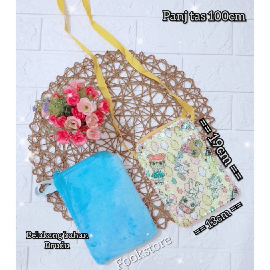 Tas anak slempang sequin IMPORT