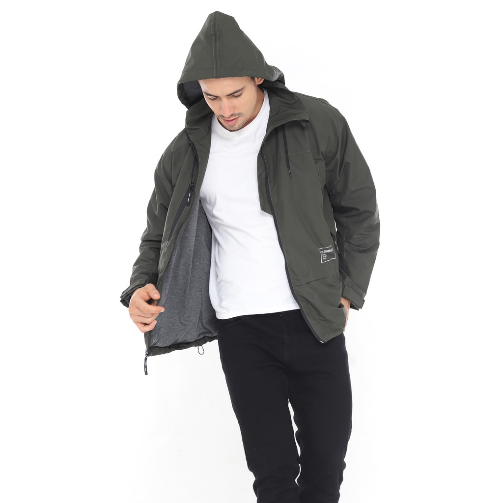 Kent Jaket Pria Outdoor Parka Cougle Original Hijau Army