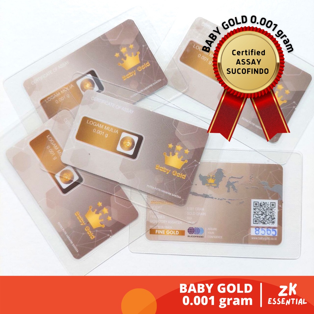 Baby Gold Emas 0,001 Gram / Emas Mini / Logam Mulia 24 Karat