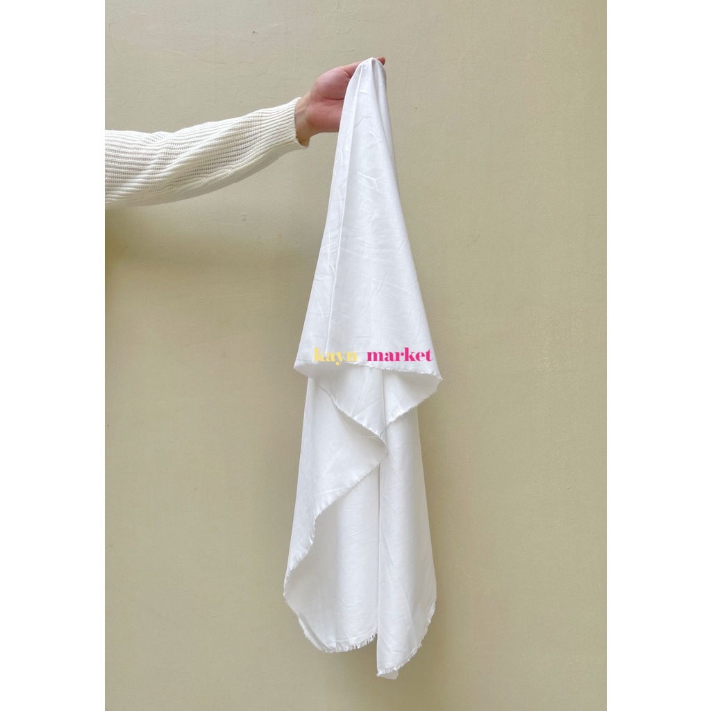 1/2 Meter Kain Poplin Premium BROKEN WHITE PUTIH Jepang Popline / Meter Roll Grosir Ecer Fabric Text