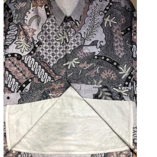 ♘ baju Batik Pria Lengan Panjang lapisan furing hero,Warna ungu,warna lilac,Batik Premium,Batik Mode