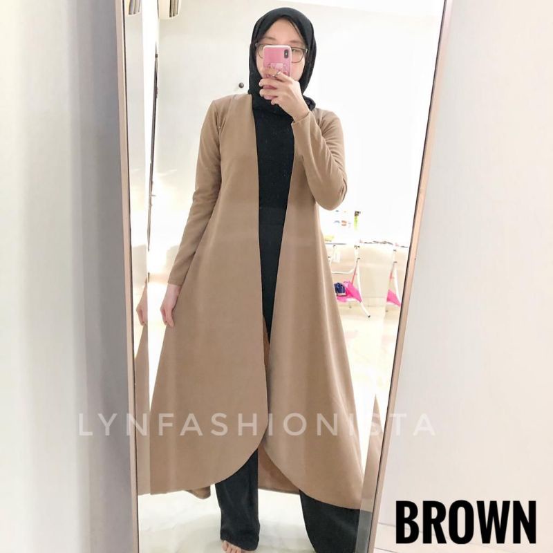 (MAX B 70KG)LONG CARDIGAN PANJANG/OUTER WANITA MUSLIM/YUMNA