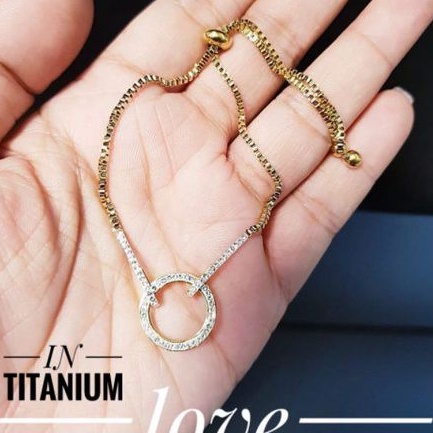 TiTanium gelang serut cantik AT0