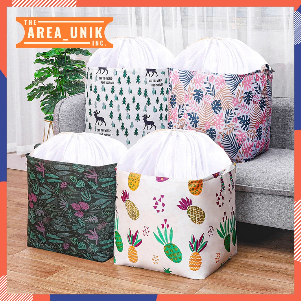 Keranjang Tas Tempat Kotak Storage Bag Box Penyimpanan Baju Pakaian Kotor Cucian Laundry Baju Bayi M