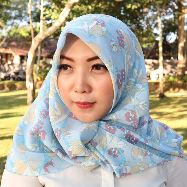 KERUDUNG HIJAB POTTON SQUARE BELLA SQUARE MURAH SEGI EMPAT PLAIN MOTIF