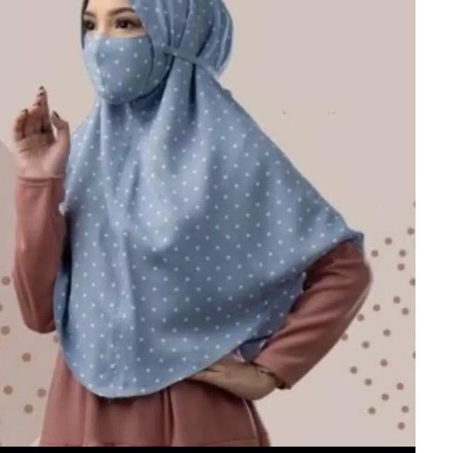 Best Seller (ocv-764) [CUSTOM MASKER] Bergo maryam MOTIF POLKADOT / JILBAB polkadot masker