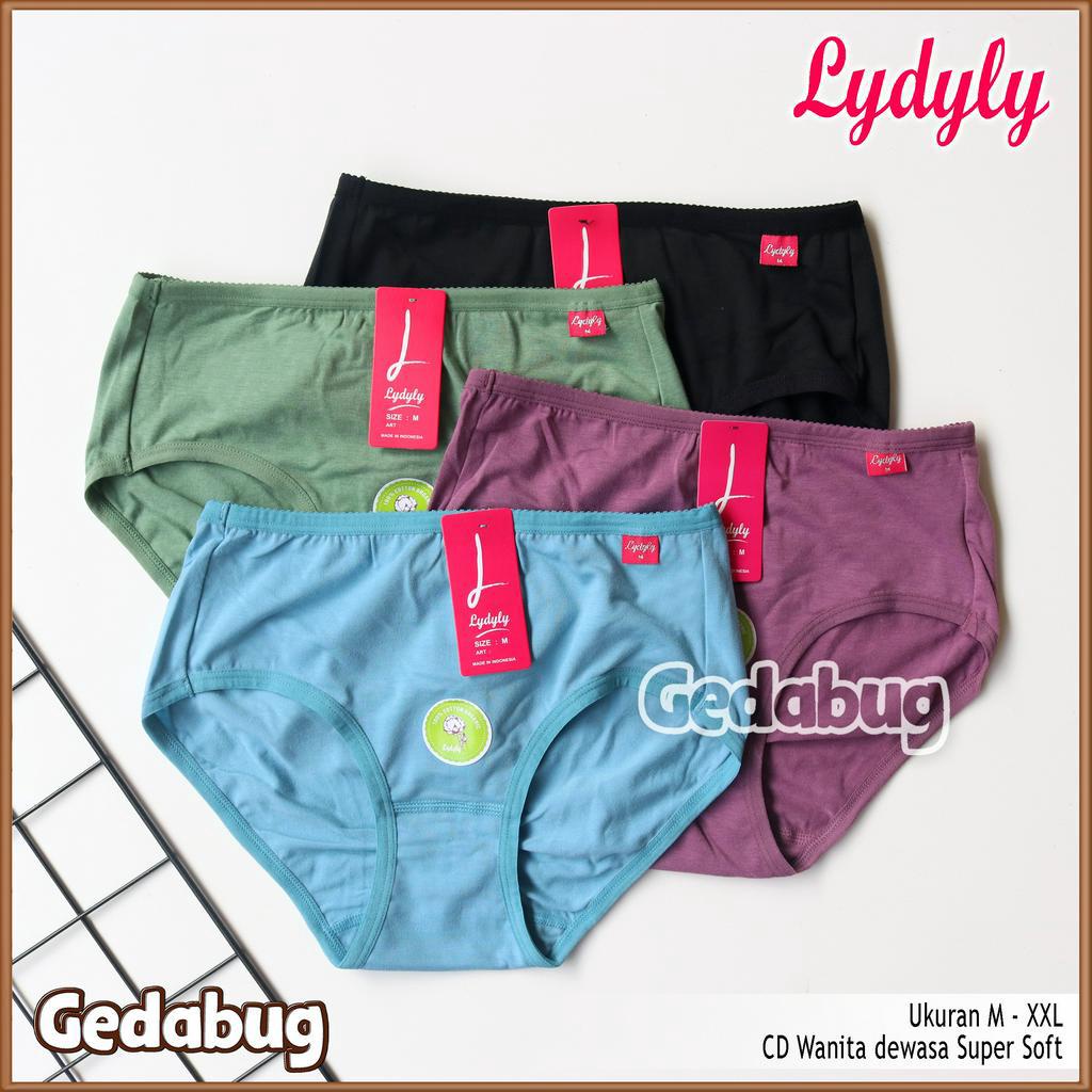 3 Pcs - CD Wanita Lydyly 011 Maxi | Celana dalam wanita dewasa Katun Organik | Gedabug