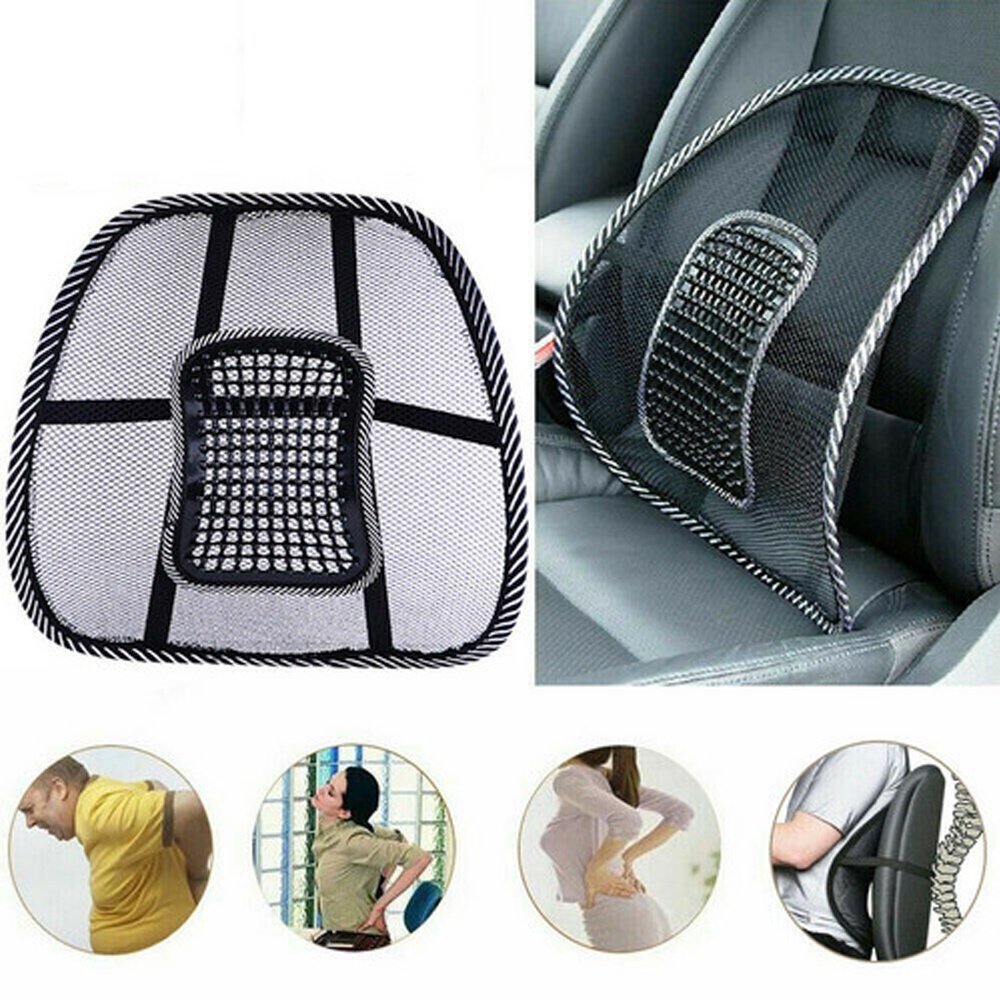 Sandaran Kursi Jog Mobil Super nyaman mencegah pegal saat duduk lama menjaga aliran udara tetap mengalir anti sakit pinggang punggung , tetap Ergonomic Mesh Lumbar Back Support Car Seat Office Chair Massage Back Lumbar Support Mesh Ventilate Cushion Pad