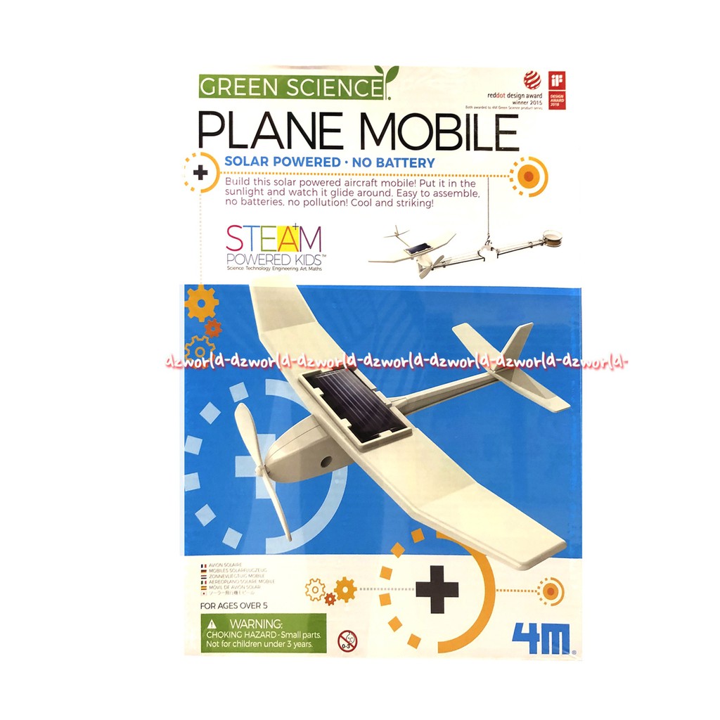 4M Green Science Plane Mobile Mainan Membuat Robot