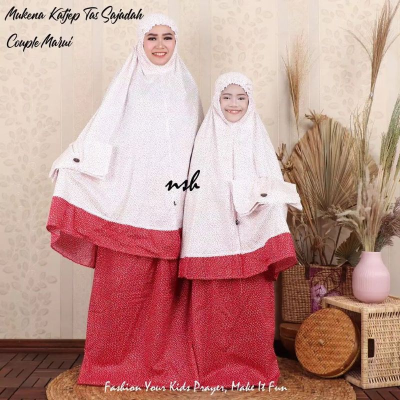 MUKENA CAUPLE IBU DAN ANAK KATUN JEPANG PREMIUM