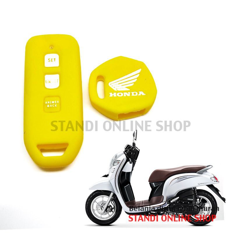 Kondom Kunci Silikon Remote Honda All New Scoopy Komplit Kuning