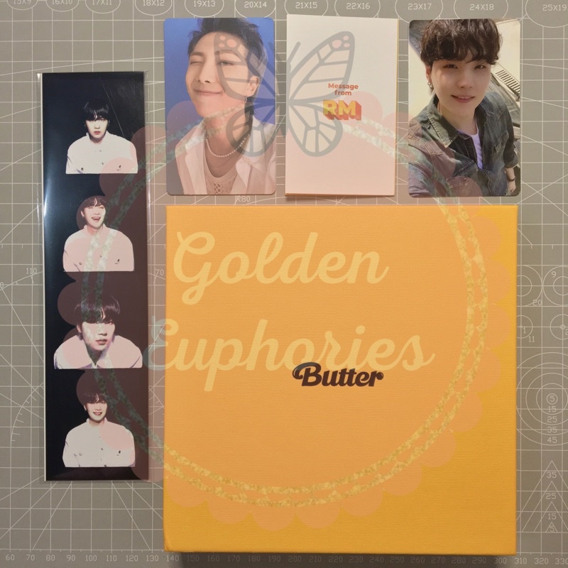 BTS Butter CD Versi Cream Weverse Shop Unsealed PC RM/Namjoon + POB Suga/Yoongi + Poster + Special G
