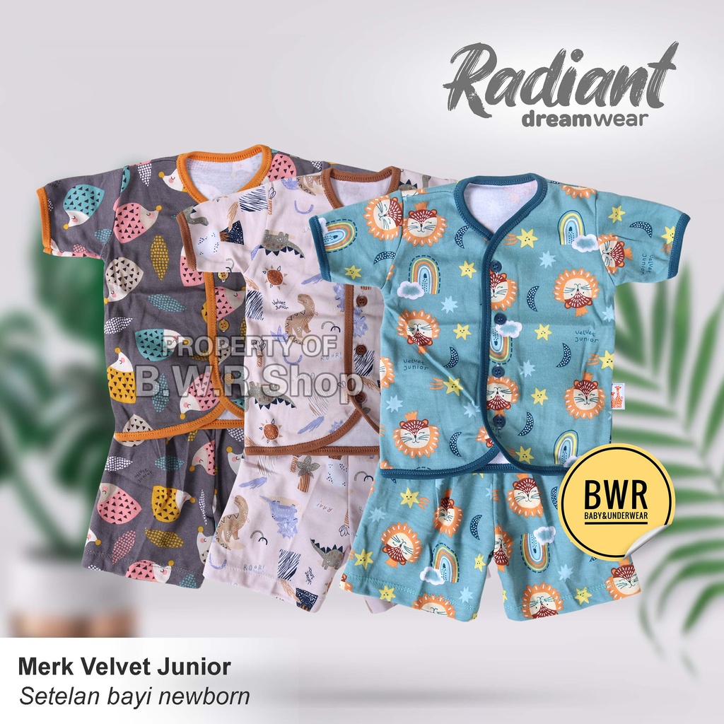 Velvet Junior Terbaru KANCING PENDEK MAGICAL Adventures / Setelan Bayi Newborn Unisex Radiant Bayi Baru Lahir | Bwr