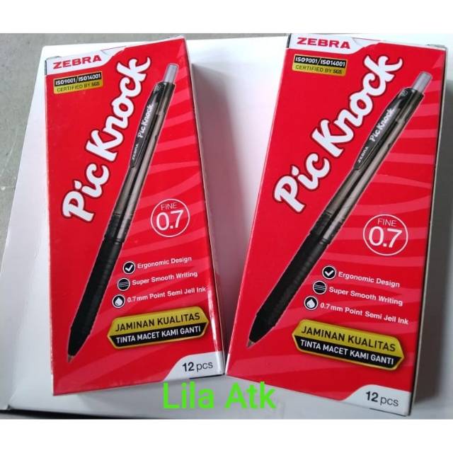 

Pen Zebra Semi jell Pic Knock 0,7mm