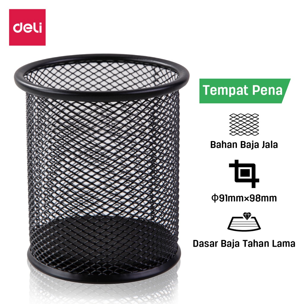 

Deli Tempat Pulpen Jala 80 x 90mm Tahan lama ringan E9174 E9172