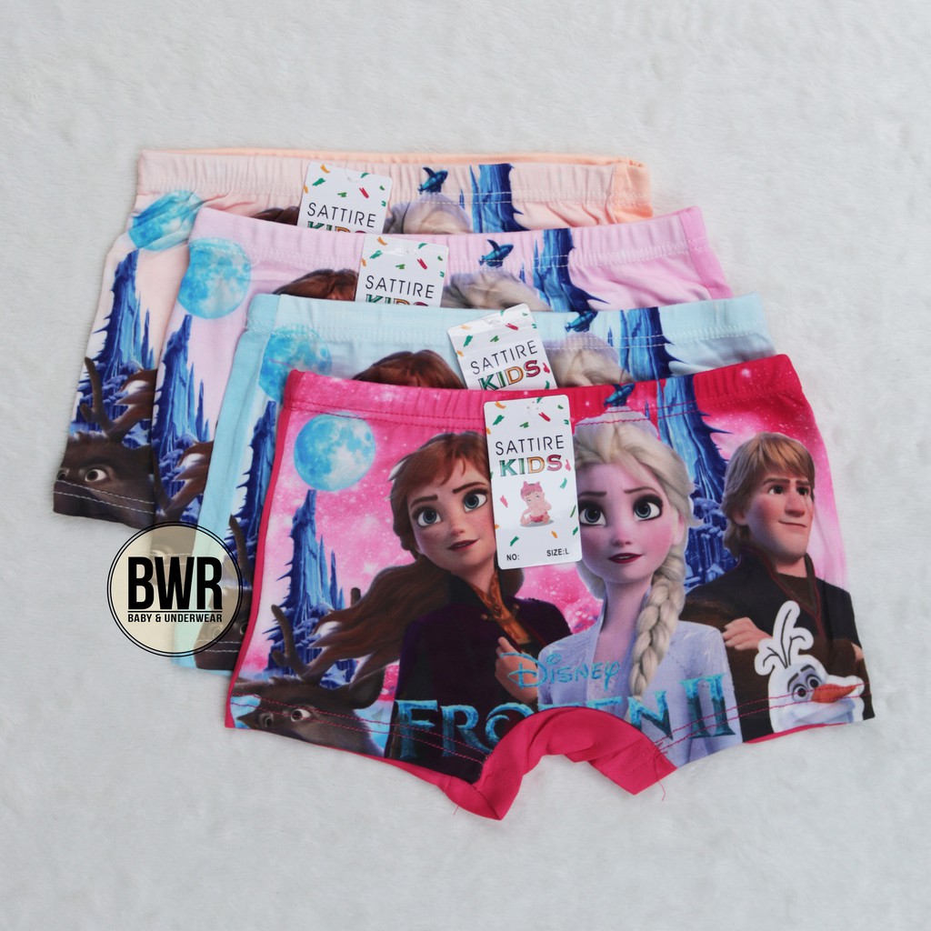 [ 6 Pcs ] Boxer Anak SATTIRE GIRL | Celana Dalam Anak Perempuan Motif Karakter | Bwr