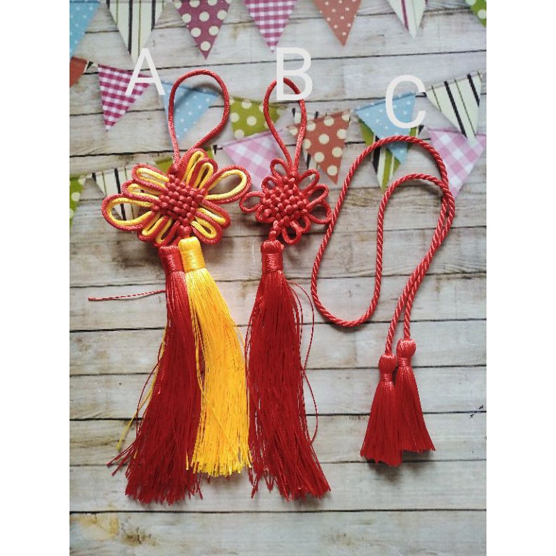 gantungan Rumbai tasel / tassel knot imlek hiasan parcel Hampers chinese New year