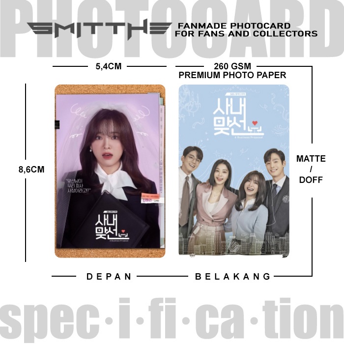 Photocard Business Proposal Drakor PT1 Kartu Koleksi KDRAMA Photo Card