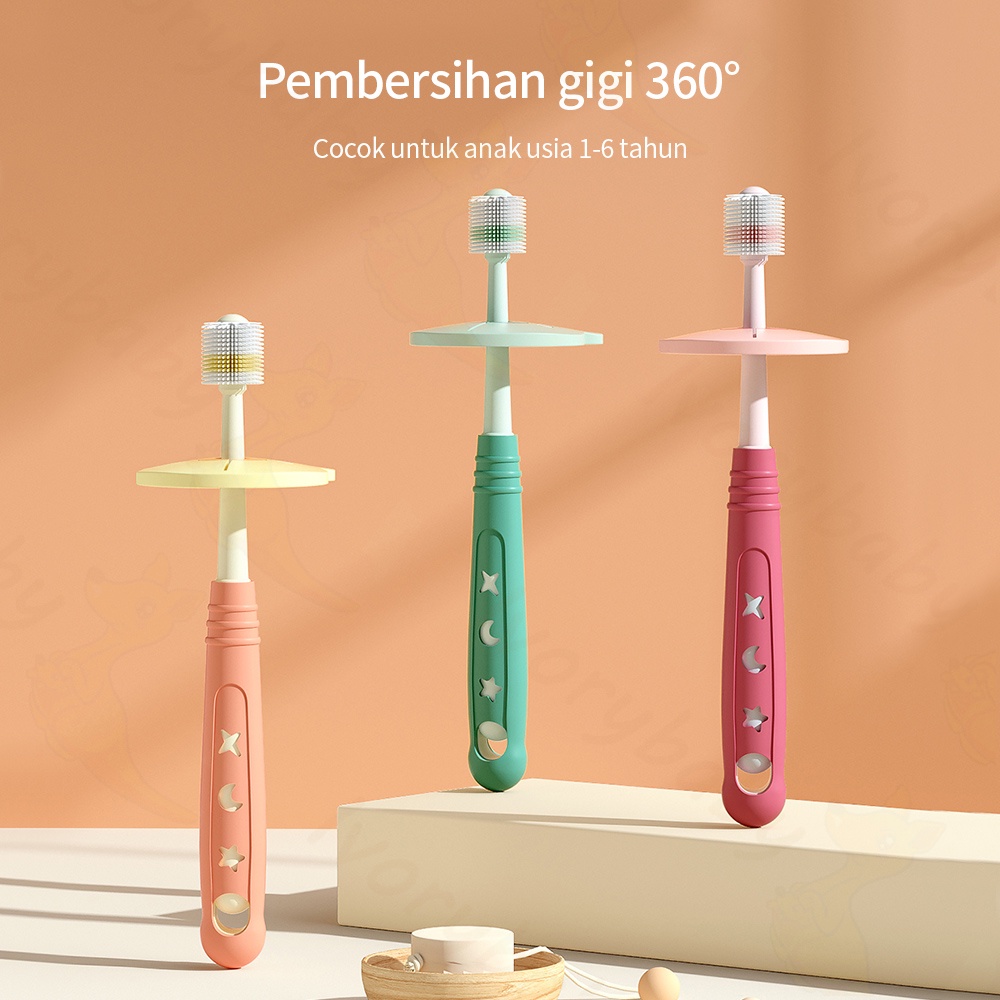 Ivorybaby Sikat gigi anak bayi 1-6 tahun dengan Baffle yang aman toothbrush baby BPA free