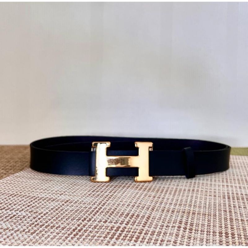 ikat pinggang belt H emas hitam coklat black wanita sabuk perempuan