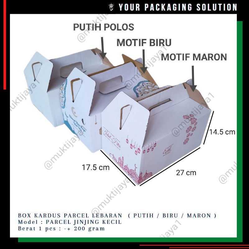 

Box parcel jinjing kecil 27x17,5x14,3 cm // lebaran // idul fitri