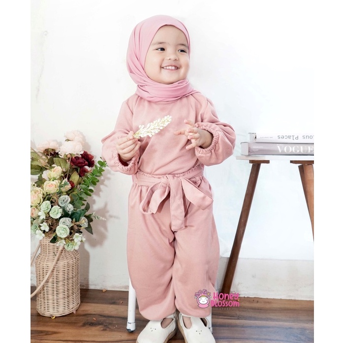 Baju Muslim Anak / Baju Muslim Anak Perempuan Lucu Alika Series 1-2 Tahun / One Set