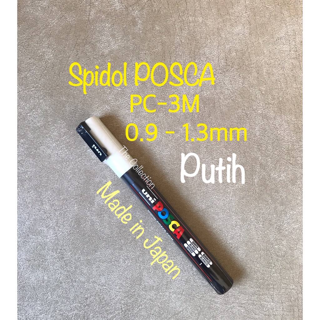 

Spidol Putih 0.9-1.3mm PUTIH PC-3M Spidol POSCA Marker Pen UNI kaca glass white ATK0643PC