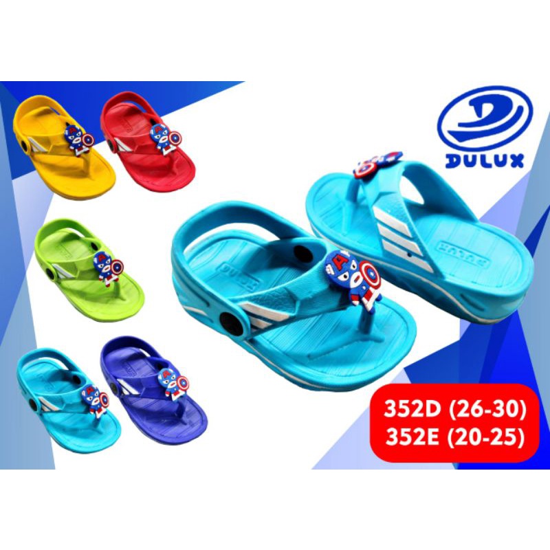 sandal jepit anak, sandal dulux 352E uk 20-25 pakai tali belakang