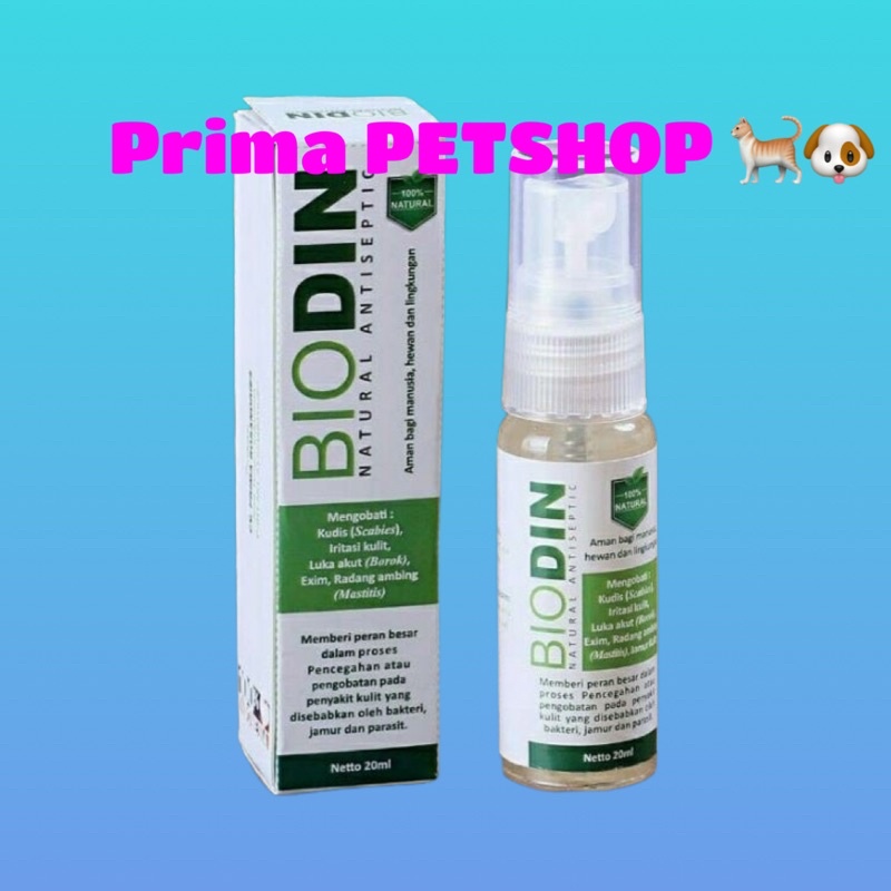 BIODIN SPRAY 20ml OBAT SCADIX, JAMUR KUDIS ANJING DAN KUCING