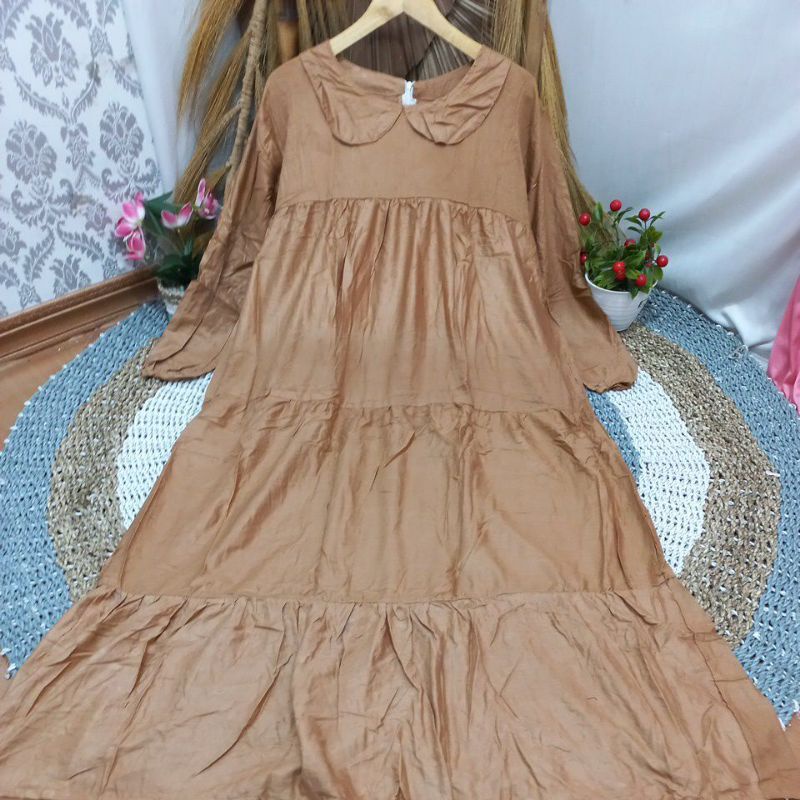 Dress Rayon Busui//MIDI DRESS RAYON gamis