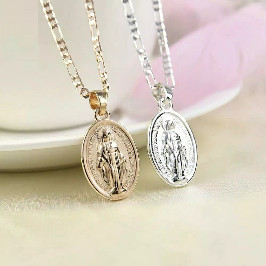 Kalung Virgin Mary Pendant Necklace Jewelry untuk Pria dan Wanita