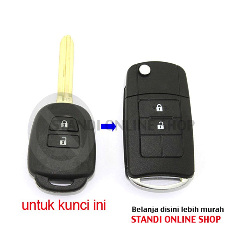 Casing Kunci Lipat FlipKey Rumah Kunci Toyota All New Yaris Sienta