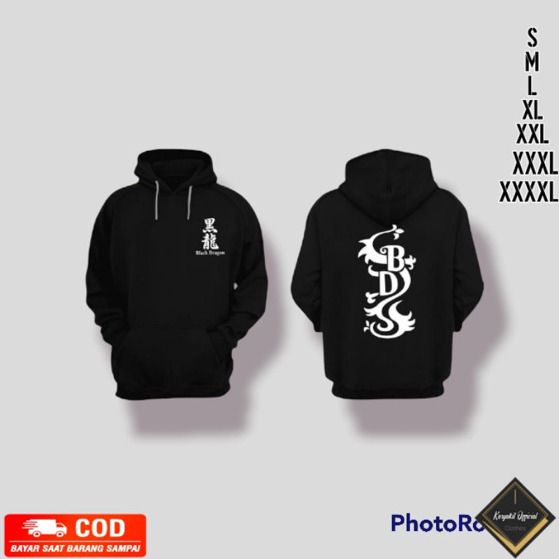 Jaket Hoodie Black Dragon Tokyo Revengers | Hoodie Black Dragon Tokyo Revengers