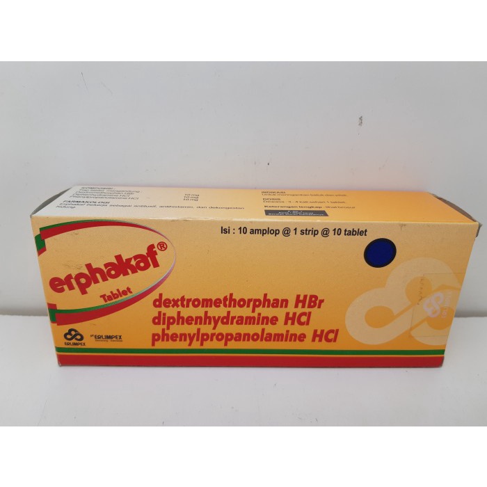 Erphakaf Obat Flu Dan Batuk - 1 Box Isi 100 Tablet