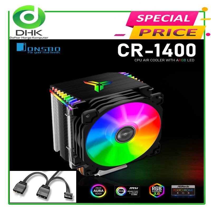 JONSBO CR-1400 ARGB CPU Fan Cooling / HSF Cooler RGB