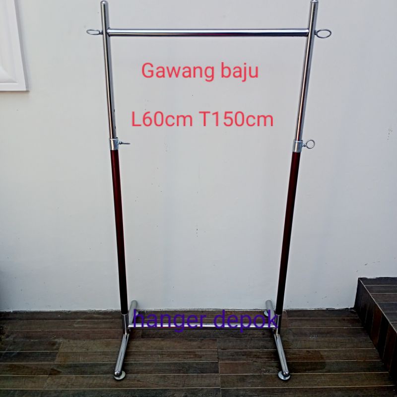 gawang baju / gantungan baju pipa bulat 60cm