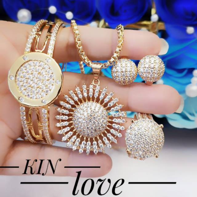 Xuping set perhiasan lapis emas 24k 28002