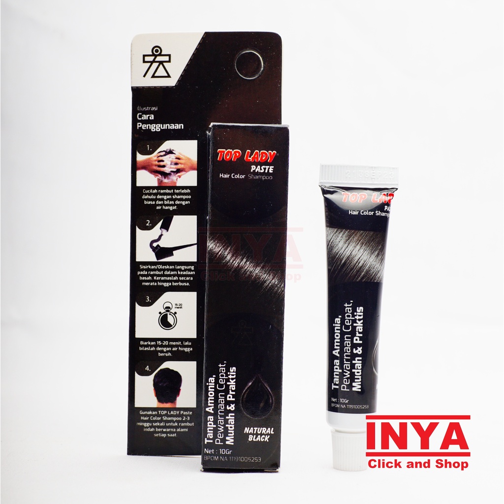 TOP LADY CREAM TUBE 10gr - Hair Dye Shampoo