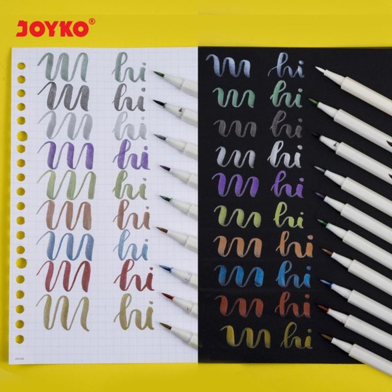 

Colour Brush Pen Metalic CLP-21 Pena Kuas Isi 10 Warna Brush Tip