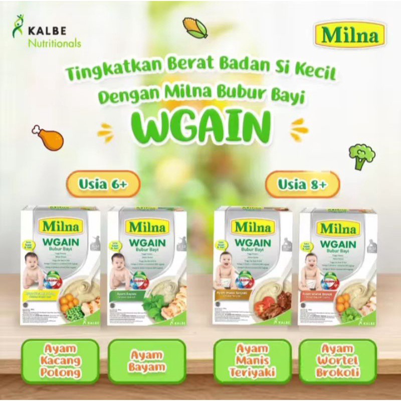 MILNA WGAIN BUBUR BAYI MPASI 6 8 BULAN | MAKANAN SNACK CEMILAN BABY