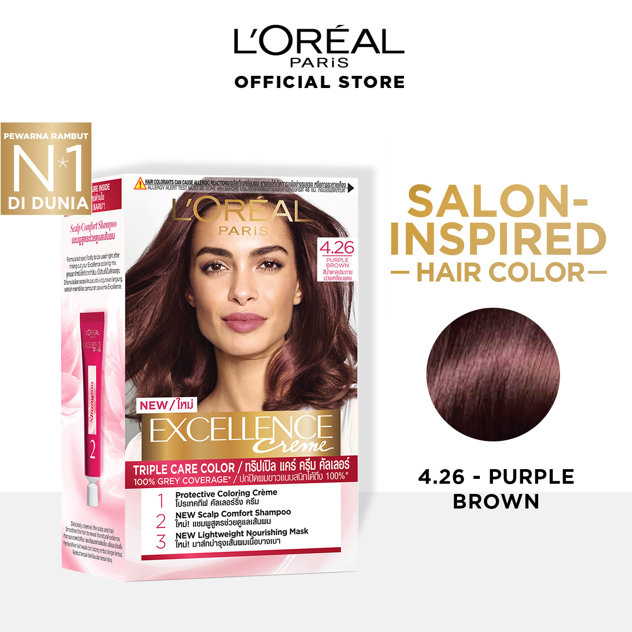  L Oreal  Paris Excellence Creme Hair Color 4 26 Purple  