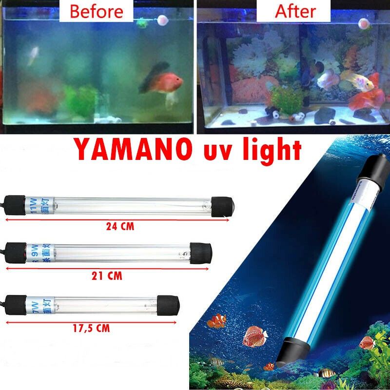 Yamano 5 7 9 11 watt Lampu UV Ultra Violet Aquarium Aquascape
