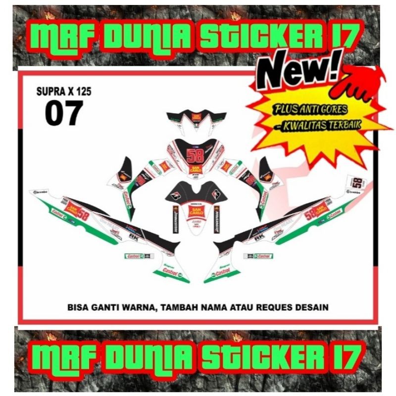 Sticker decal Supra X 125 Full Body Supra X 125 decal Sticker Supra X 125 Sticker Supra X 125 07