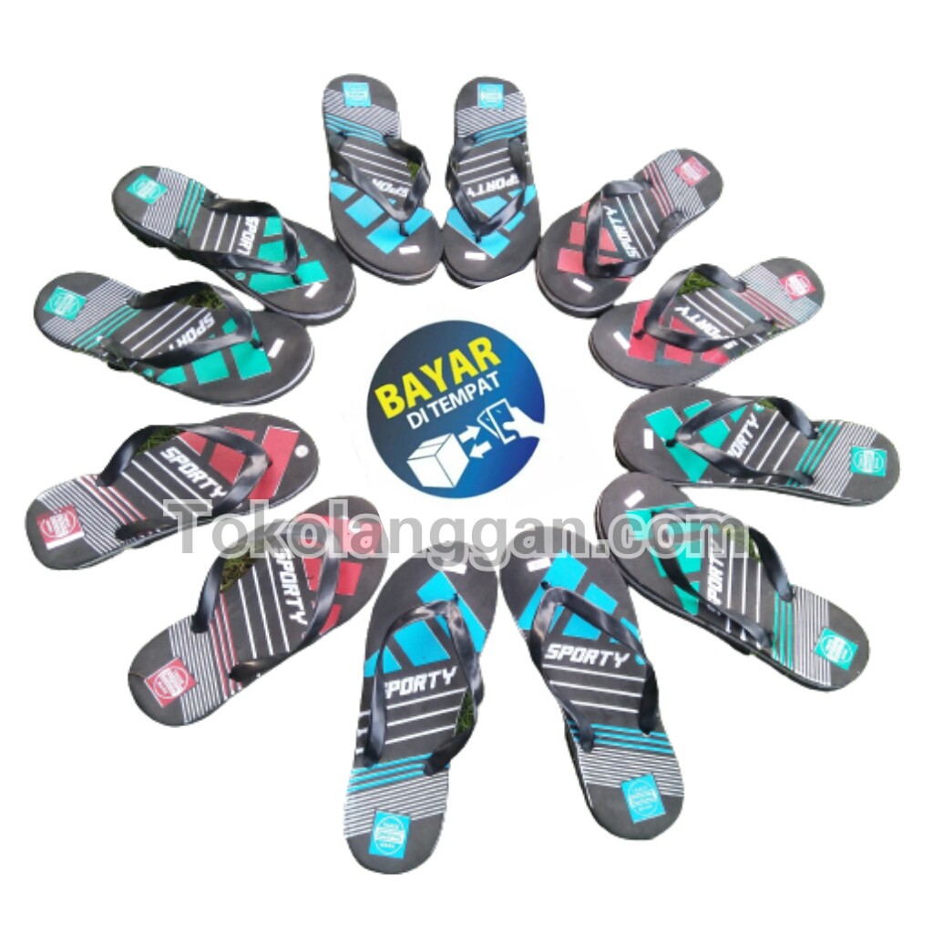 Sandal Pria Wanita/Sandal Jepit Sporty/Sandal Spon harga grosir termurah