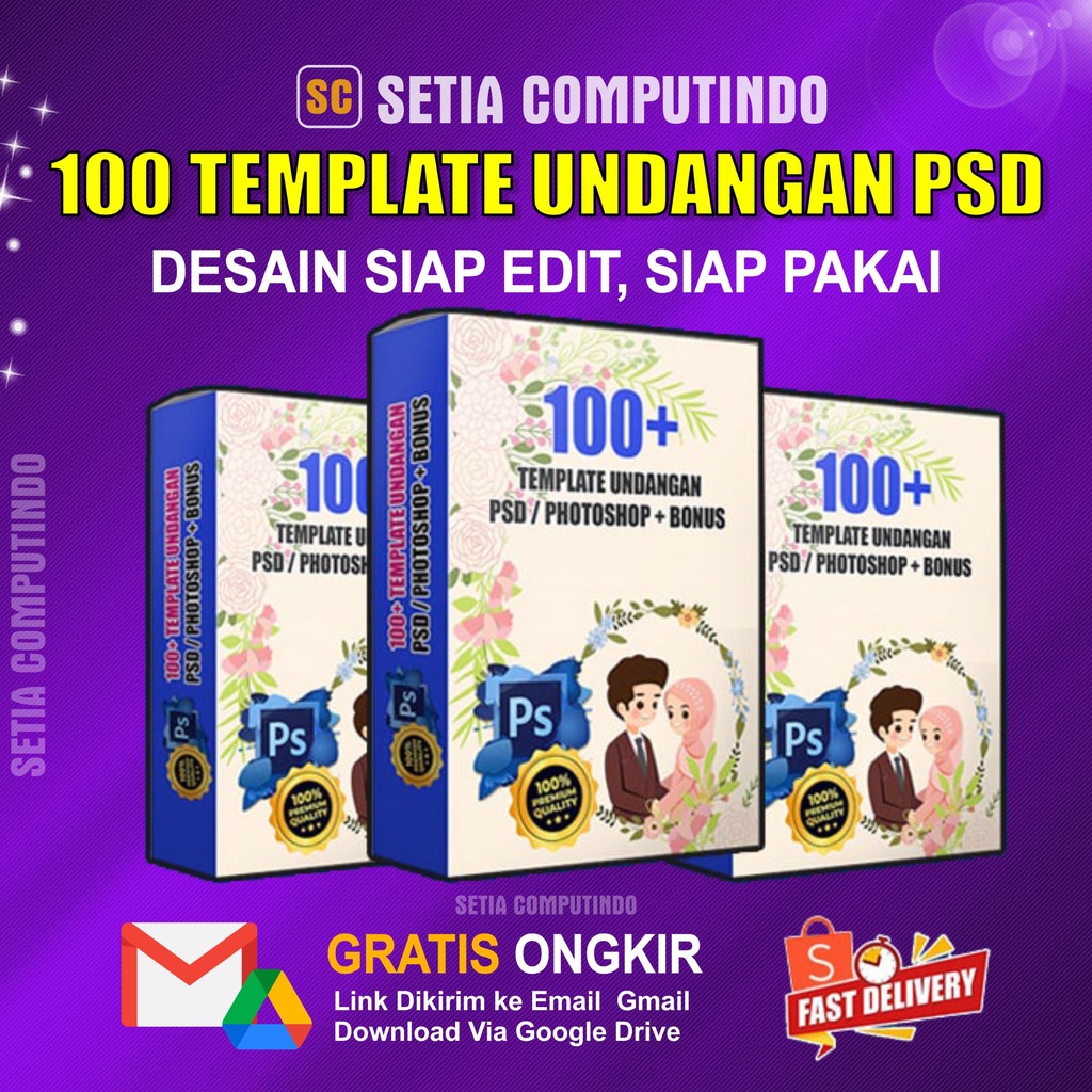 100+ Template Desain PSD Undangan Pernikahan format photoshop