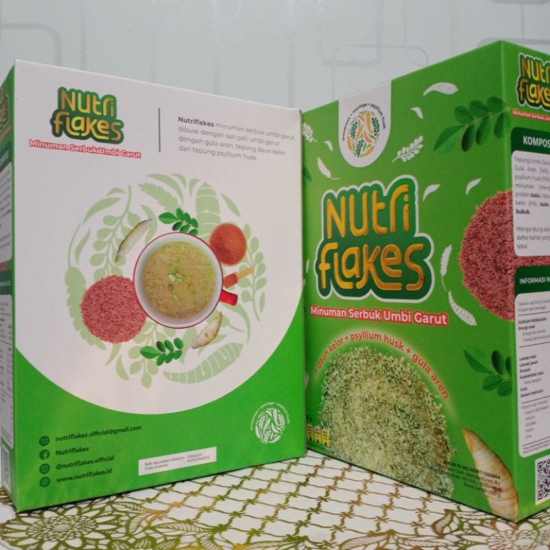 

NUTRIFLAKES SEREAL SEHAT UMBI GARUT DAN HERBAL ALAMI SOLUSI GANGGUAN PENCERNAAN DAN PERNAFASAN