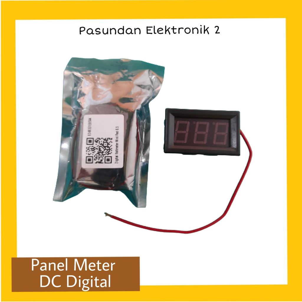 Kepala Pengukur Tegangan DC Dua Garis 0.56 Inci LED Digital Voltmeter DC 4.5V-30.0V / Panel Meter DC